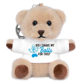 Did I shave my balls - Teddy Keyring - white - Front
