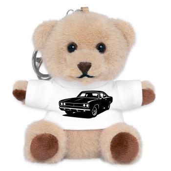 Muscle Car - Teddy Schlüsselanhänger - Weiß - Vorne