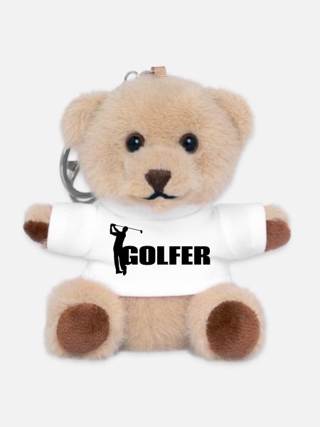 Golfer - Teddy Schlüsselanhänger - Weiß