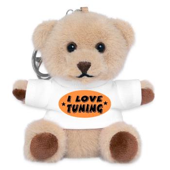 Car - Teddy Keyring - white - Front