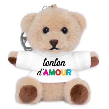Onkel der Liebe - Familie - Weihnachten - Teddy Schlüsselanhänger - Weiß - Vorne
