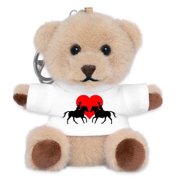Heart Rider Couples in the Heart - Teddy Keyring - white - Front