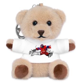 Eishockey Torwart - Teddy Schlüsselanhänger - Weiß - Vorne