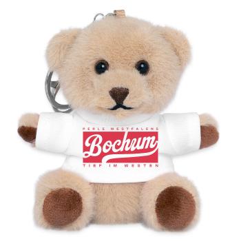 Bochum Retro Schriftzug - Teddy Schlüsselanhänger - Weiß - Vorne