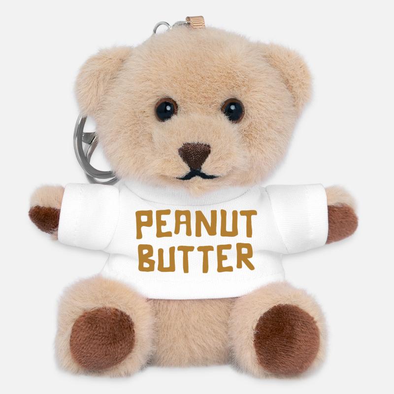 Peanut butter 🥜 - Teddy Keyring - white