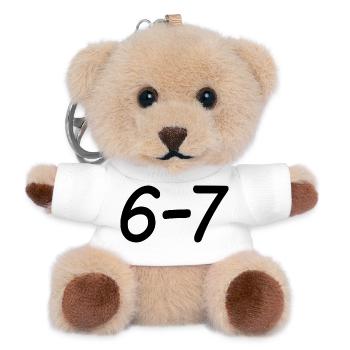 67 - Teddy Schlüsselanhänger - Weiß - Vorne