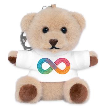 Unendlicher Regenbogen oder doch einfach nur Flow? - Teddy Schlüsselanhänger - Weiß - Vorne