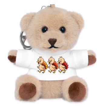 Thanksgiving Truthahn Baby - Teddy Schlüsselanhänger - Weiß - Vorne