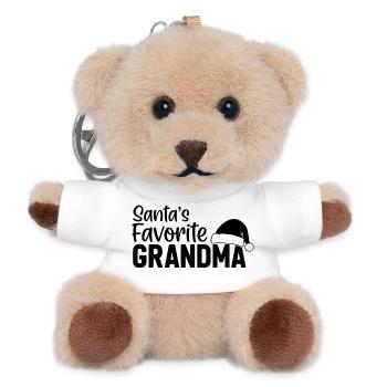 Santa's Favorite Grandma - Teddy Schlüsselanhänger - Weiß - Vorne