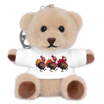 Thanksgiving Truthahn Baby - Teddy Schlüsselanhänger - Weiß - Vorne