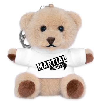 Martial Arts mit Faust- und Fuß-Icon - Teddy Schlüsselanhänger - Weiß - Vorne