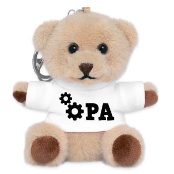 Grandpa Gear Repair - Mechanic Repair Car - Teddy Keyring - white - Front