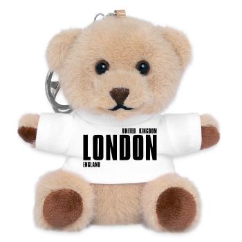 London United Kingdom - Teddy Keyring - white - Front