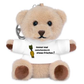 Immer mal etwas Frisches - Teddy Schlüsselanhänger - Weiß - Vorne