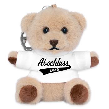 Abschluss 2026 (Schulabschluss / Black) - Teddy Schlüsselanhänger - Weiß - Vorne