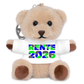 Rente 2026 - Teddy Schlüsselanhänger - Weiß - Vorne