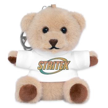 Stritex Retro Orbit Logo - Teddy Keyring - white - Front