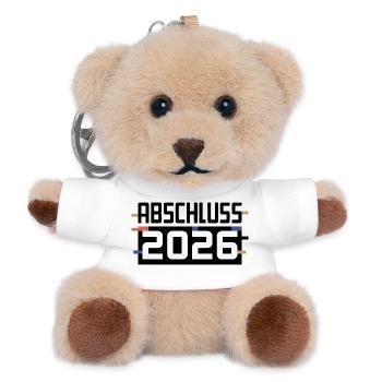 Abschluss Design 2026 - Teddy Schlüsselanhänger - Weiß - Vorne