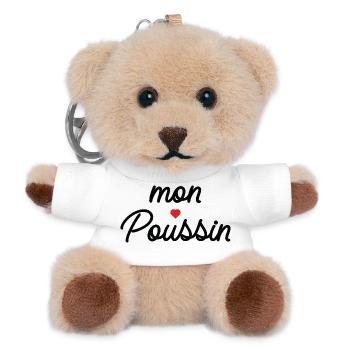 Mein Herz-Skriptkissen - Teddy Schlüsselanhänger - Weiß - Vorne