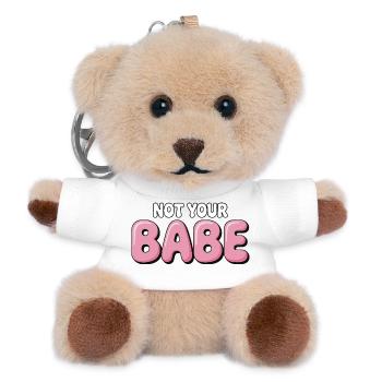 Not Your Babe - Statement Bubble Font - Teddy Keyring - white - Front