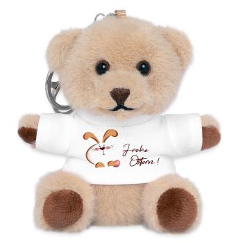 Easter bunny and egg - Teddy Keyring - white - Front
