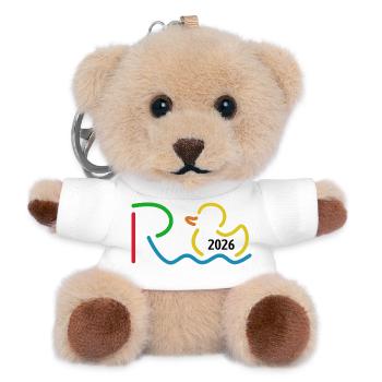 Rente 2026 - Ruhestand - Pension - Teddy Schlüsselanhänger - Weiß - Vorne