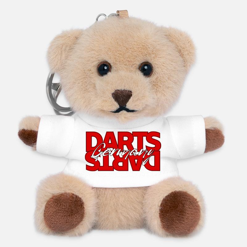 Logo de Darts Allemagne - Porte-clés ourson - blanc