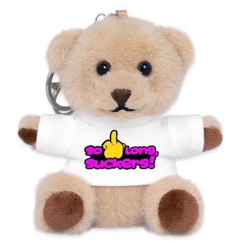 solongsuckers2_magenta - Teddy Keyring - white - Front