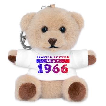 60. Geburtstag Limited Edition 05/1966 - Teddy Schlüsselanhänger - Weiß - Vorne