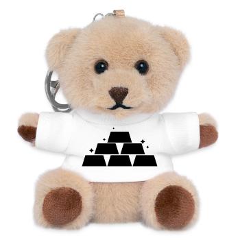 Gold bullion - Teddy Keyring - white - Front