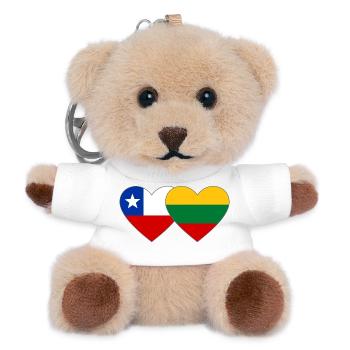 Chile_Estland_Flagge_Herz - Teddy Keyring - white - Front