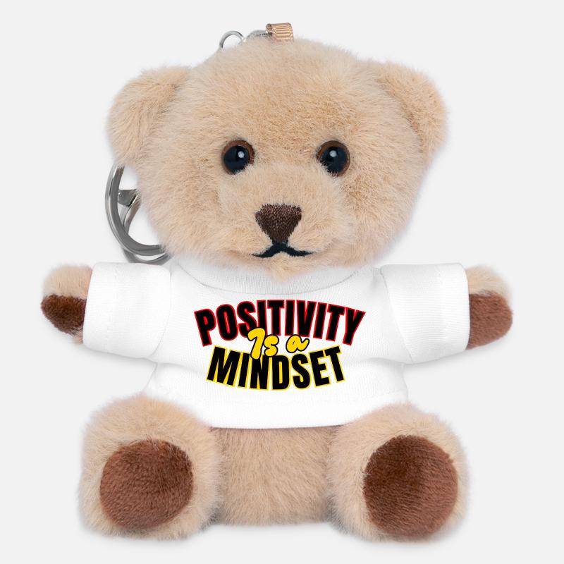 Positivity: mindset - Teddy Keyring - white