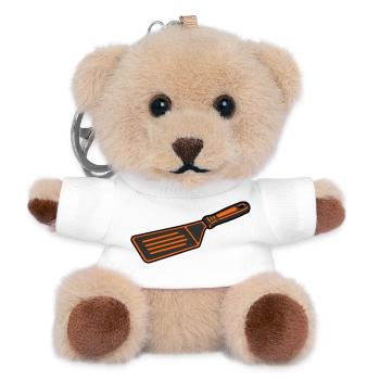 Grill Turner BBQ Spatula Grill Master Cooking - Teddy Keyring - white - Front