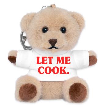Let Me Cook Cooking Grilling Meme Grill Master Chef - Teddy Keyring - white - Front
