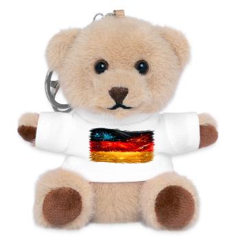Tech-Circuit Neon Nebel Deutschland flagge - Teddy Schlüsselanhänger - Weiß - Vorne