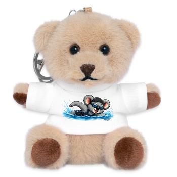 Süßer Koala beim Schwimmen - Teddy Schlüsselanhänger - Weiß - Vorne