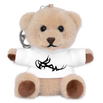 AEOM_-_black - Teddy Keyring - white - Front