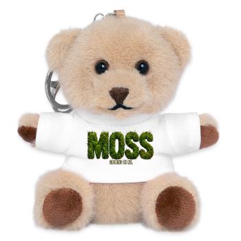 MOSS – Growing Inside Me | Botanical pun - Teddy Keyring - white - Front