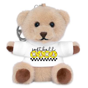 Softball Mama Game Day - Teddy Keyring - white - Front