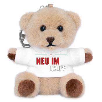 Jugendfeuerwehr Geschenk Neu im Trupp Shirt - Teddy Schlüsselanhänger - Weiß - Vorne