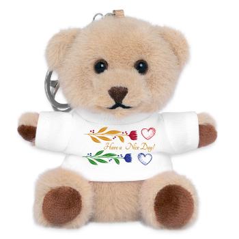 Have a Nice Day - Teddy Schlüsselanhänger - Weiß - Vorne