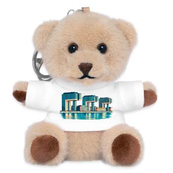 Kranhäuser Retro - Teddy Schlüsselanhänger - Weiß - Vorne