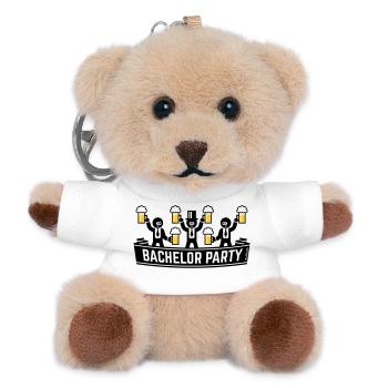 Junggesellenabschied (Junggesellenabschied / Bierkrüge / POS 2C) - Teddy Schlüsselanhänger - Weiß - Vorne