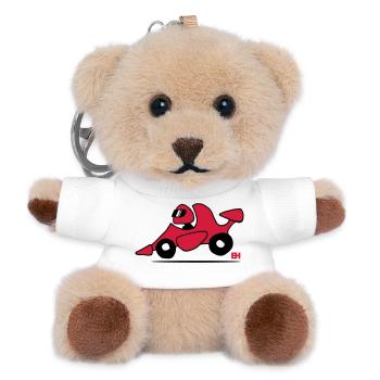 Race car - Teddy Keyring - white - Front