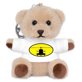 Helicopter logo - Teddy Keyring - white - Front