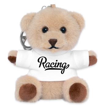 6061912 121984375 racing - Teddy Keyring - white - Front