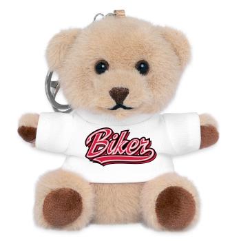 biker - Teddy Keyring - white - Front