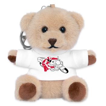 motorrad_2 - Teddy Keyring - white - Front