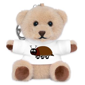 Playful bug illustration for kids - Teddy Keyring - white - Front