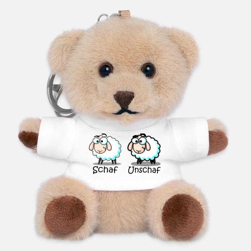 Schaf - Teddy Schlüsselanhänger - Weiß